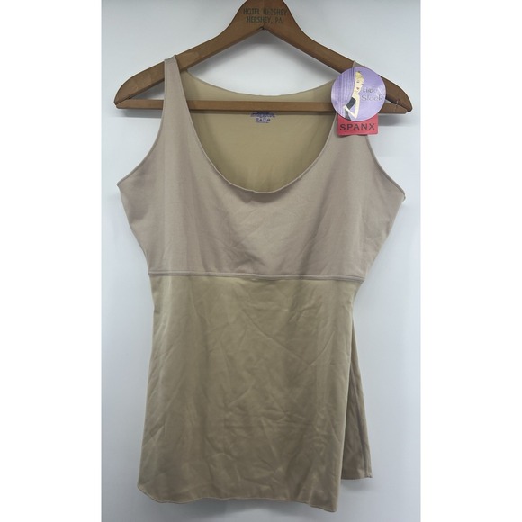 Spanx Hide And Sleek Cami +Size 1X Plus Size Tank Top Nude Beige New NWT - Picture 1 of 4